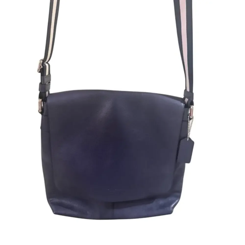 CH028 Coach Charles Messenger Bag*Navy with Navy Cream crossbody*Unisex